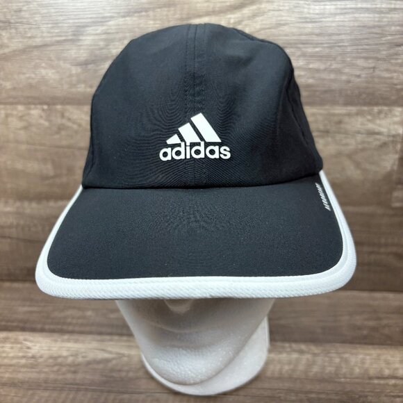 Adidas Other - Adidas Aeroready Running Hat Cap Hat Black Adjustable Hook and Loop One Size